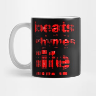 Beats rhymes life (red plaid) Mug